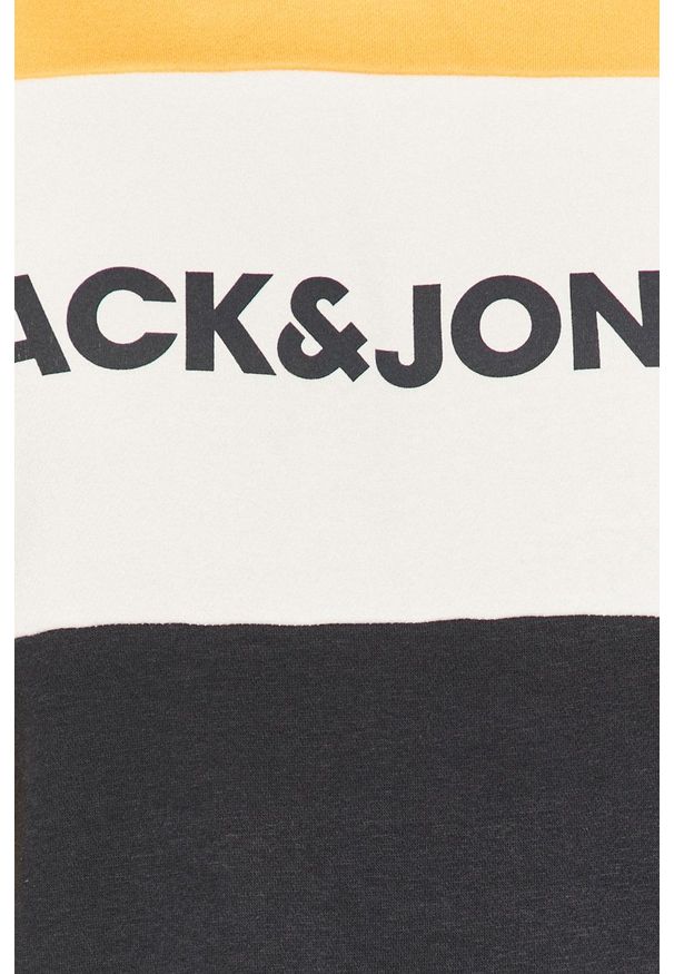 Jack & Jones - Bluza. Okazja: na co dzień. Typ kołnierza: kaptur. Kolor: żółty. Materiał: dzianina. Styl: casual