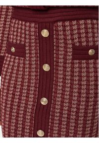 Fracomina Spódnica ołówkowa FS24WG4004K536F8 Bordowy Slim Fit. Kolor: czerwony. Materiał: syntetyk, wiskoza #2