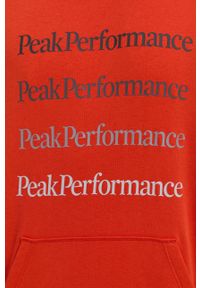 Peak Performance - Bluza. Kolor: pomarańczowy. Materiał: bawełna, dzianina. Wzór: gładki, nadruk #2
