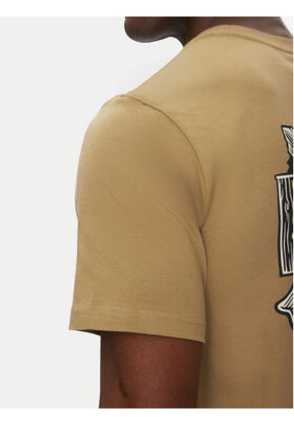 Element T-Shirt ELYZT00522 Khaki Regular Fit. Kolor: brązowy. Materiał: bawełna