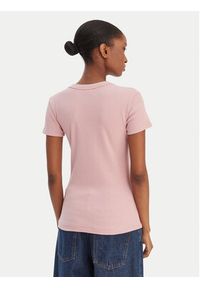 Hugo - HUGO T-Shirt Easy 50523924 Różowy jasny Slim Fit. Kolor: różowy. Materiał: bawełna #5