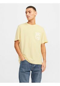 Jack & Jones - Jack&Jones T-Shirt Lafayette 12250435 Żółty Standard Fit. Kolor: żółty. Materiał: bawełna