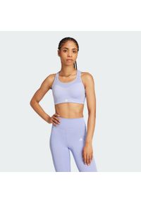Adidas - Biustonosz TLRD Impact Training High-Support. Kolor: niebieski. Materiał: materiał. Sport: fitness