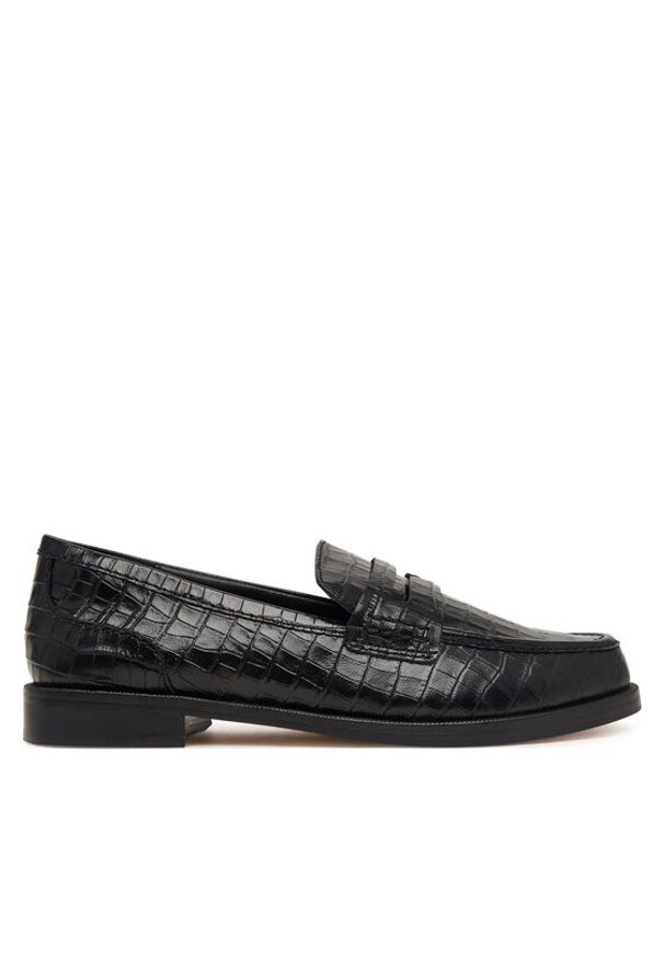 Clarks Półbuty Straven2 Penny 26320277 Czarny. Kolor: czarny. Materiał: skóra