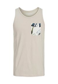 Jack & Jones Tank top Hawaii 12269321 Beżowy Standard Fit. Kolor: beżowy. Materiał: bawełna #5