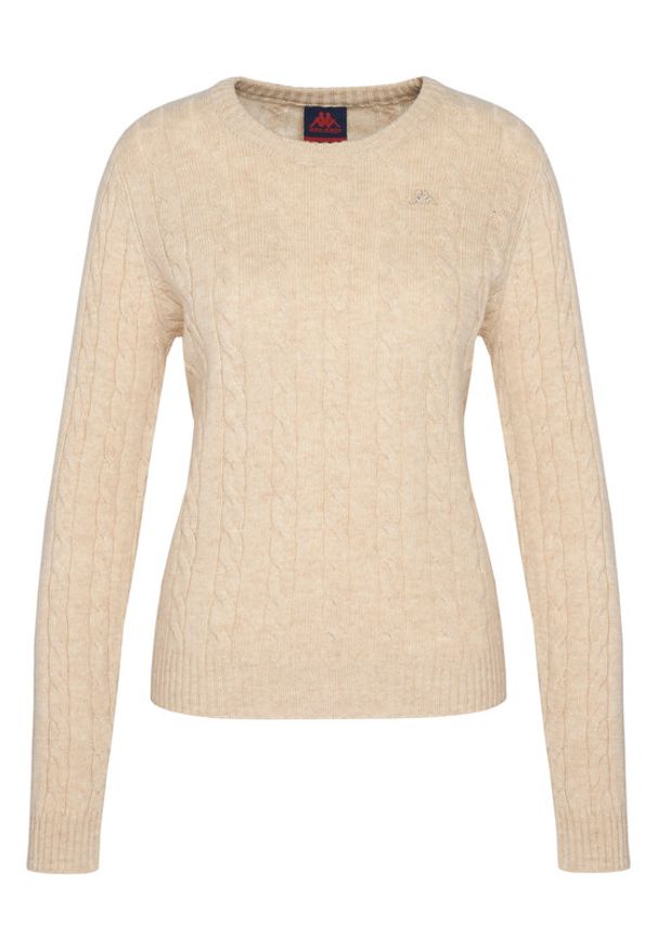 Robe di Kappa Sweter Jolie 65116CW Beżowy Regular Fit. Kolor: beżowy. Materiał: wełna