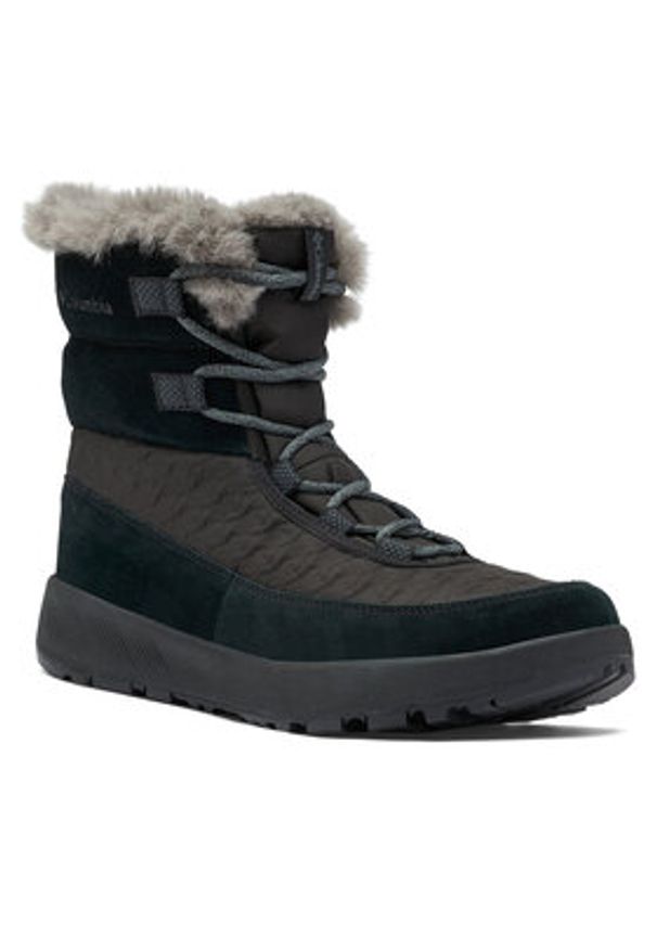 columbia - Columbia Śniegowce Slopeside Peak Luxe 2104991 Czarny. Kolor: czarny. Materiał: skóra, zamsz