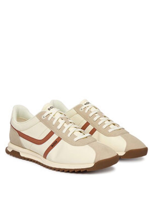 BOSS Sneakersy Zayn 50562818 Beżowy. Kolor: beżowy. Materiał: materiał