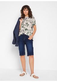 bonprix - "Bermudy dżinsowe ""komfort-stretch""". Kolor: niebieski. Styl: klasyczny #3