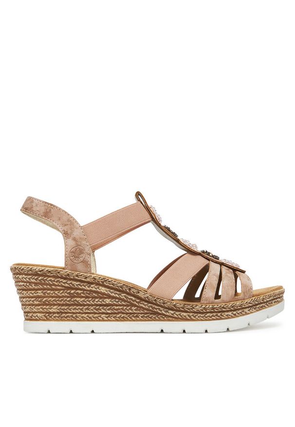 Sandały Rieker. Kolor: różowy