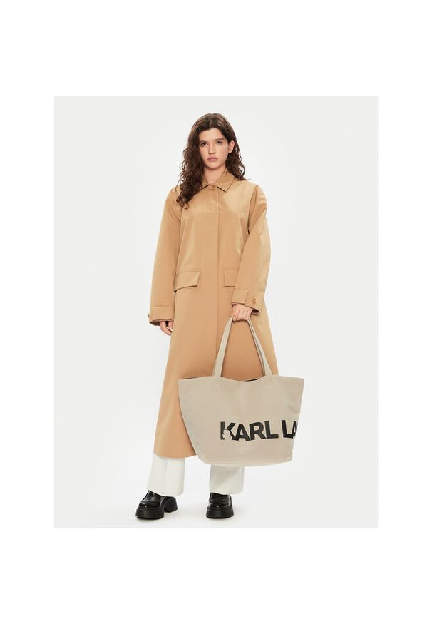 Karl Lagerfeld - Torebka KARL LAGERFELD. Kolor: beżowy