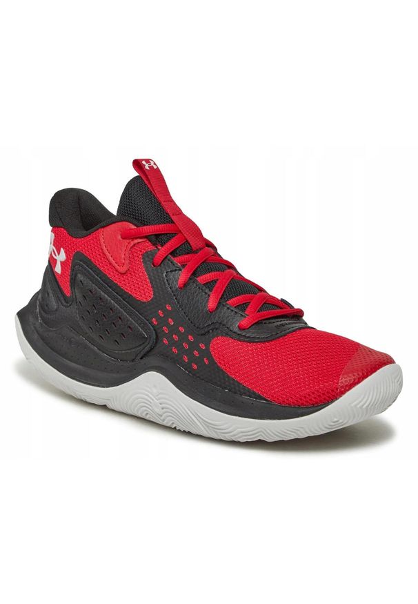 Under Armour - Buty do koszykówki męskie UNDER ARMOUR JET'23. Kolor: czerwony. Materiał: skóra. Sport: koszykówka