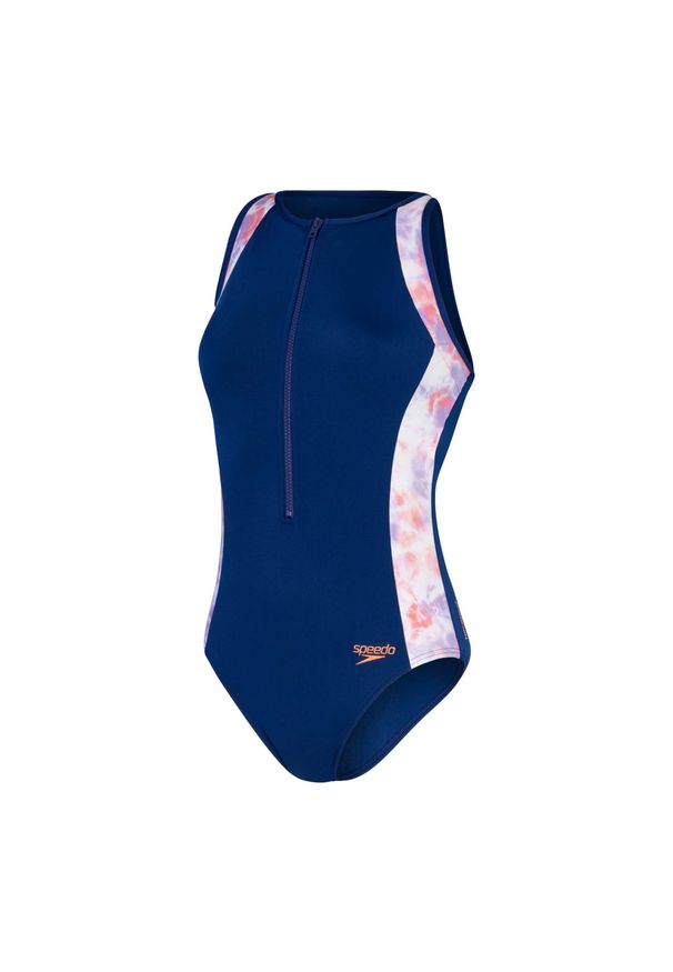 Strój kąpielowy damski Speedo Panel Hydrasuit. Kolor: biały, niebieski, wielokolorowy. Materiał: lycra, poliester