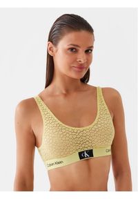 Calvin Klein Underwear Biustonosz top 000QF7233E Żółty. Kolor: żółty. Materiał: syntetyk #1