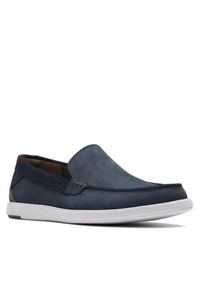 Clarks Lordsy Bratton Loafer 26172448 Granatowy. Kolor: niebieski. Materiał: skóra, nubuk #2