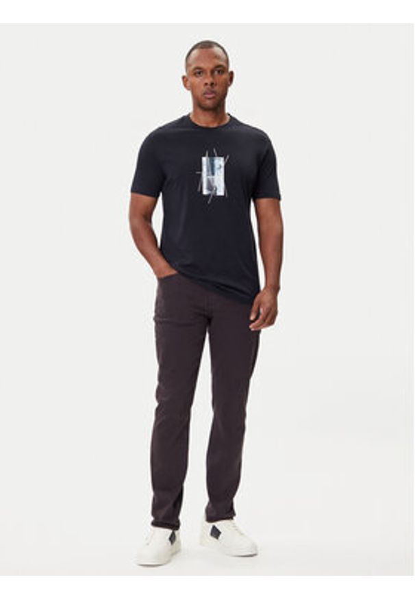 Armani Exchange T-Shirt XM001440 AF10358 UB101 Granatowy Regular Fit. Kolor: niebieski. Materiał: bawełna