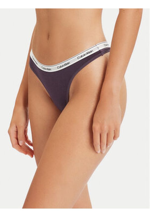 Calvin Klein Underwear Komplet 3 par stringów 000QD5209E Kolorowy. Materiał: bawełna. Wzór: kolorowy