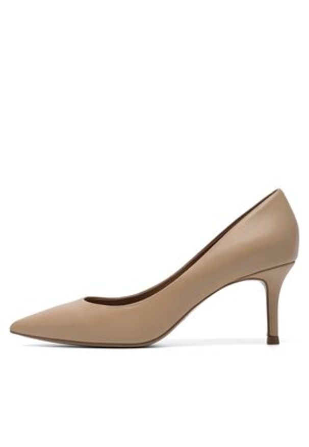 Gino Rossi - GINO ROSSI Czółenka V255-03 Beżowy. Kolor: beżowy. Materiał: skóra. Obcas: na szpilce