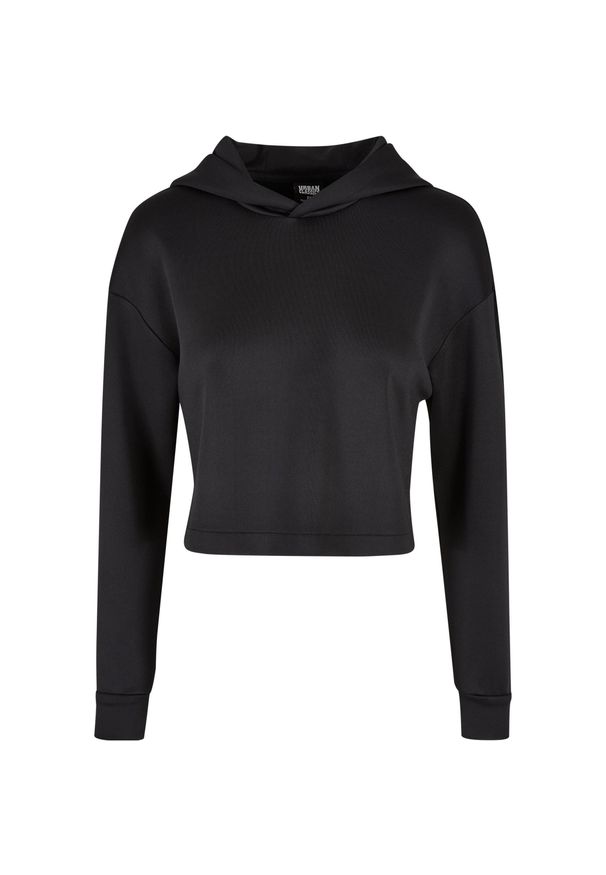 Bluza z kapturem krótka dla kobiet Urban Classics Scuba GT. Typ kołnierza: kaptur. Kolor: czarny. Długość: krótkie