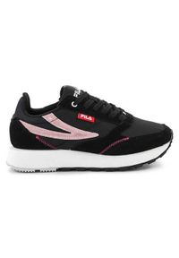 Buty do chodzenia damskie Fila Run Formation. Zapięcie: sznurówki. Kolor: czarny. Materiał: materiał, skóra, tkanina, syntetyk. Szerokość cholewki: normalna. Sport: turystyka piesza, bieganie