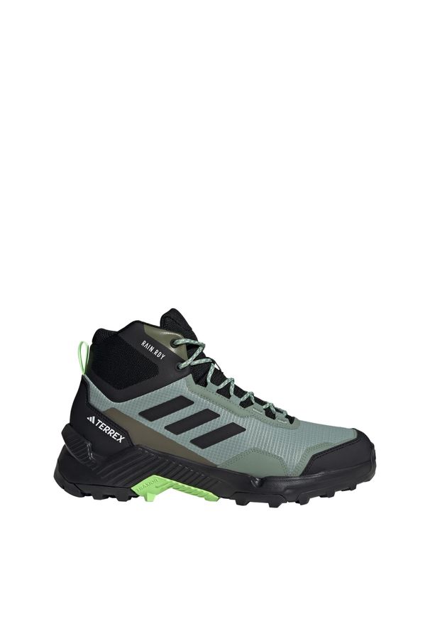 Adidas - Eastrail 2.0 Mid RAIN.RDY Hiking Shoes. Kolor: wielokolorowy, czarny, zielony. Materiał: materiał