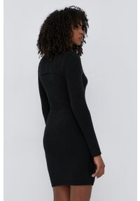 TwinSet - Twinset - Sukienka i sweter. Okazja: na co dzień. Kolor: czarny. Materiał: dzianina, koronka. Długość rękawa: długi rękaw. Wzór: gładki. Typ sukienki: proste. Styl: casual #5