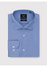 Pako Lorente - PAKO LORENTE – Niebieska koszula męska w paski. Kolor: niebieski. Materiał: bawełna. Długość rękawa: długi rękaw. Długość: długie. Wzór: paski #3