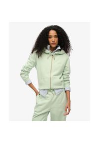 Superdry - Bluza z kapturem z zamkiem Essential Logo Hb. Typ kołnierza: kaptur. Kolor: zielony #1