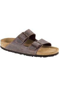 Klapki unisex Birkenstock Arizona WB. Kolor: brązowy. Materiał: materiał