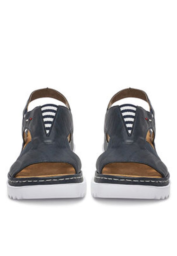 Rieker Sandały V44Y5-14 Granatowy. Kolor: niebieski. Materiał: materiał, syntetyk