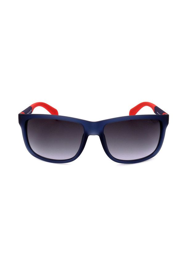 TOMMY HILFIGER - Tommy Hilfiger okulary przeciwsłoneczne męskie kolor granatowy. Kształt: prostokątne. Kolor: niebieski