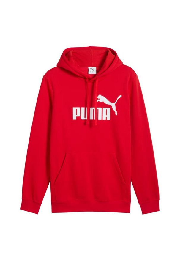 Puma - Męska Bluza Z Kapturem Essentials No 1 Logo. Typ kołnierza: kaptur. Kolor: czerwony