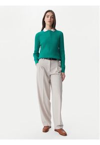 TOMMY HILFIGER - Tommy Hilfiger Sweter Fine WW0WW44993 Zielony Regular Fit. Kolor: zielony. Materiał: bawełna #4