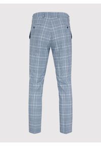 Pako Lorente - PAKO LORENTE – Niebieskie spodnie garniturowe w kratę. Kolor: niebieski. Materiał: poliester, elastan, wiskoza #4