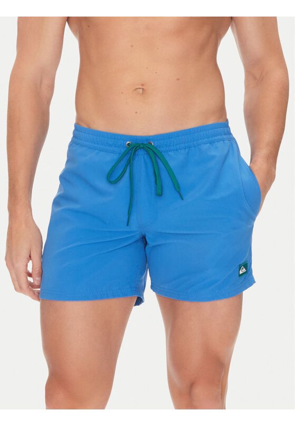 Quiksilver Szorty kąpielowe Everyday Solid Volley EQYJV04120 Niebieski Regular Fit. Kolor: niebieski. Materiał: syntetyk
