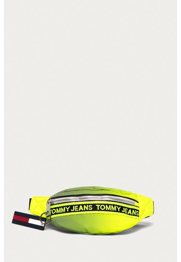 Tommy Jeans - Nerka AW0AW09737.4891. Kolor: zielony. Wzór: nadruk