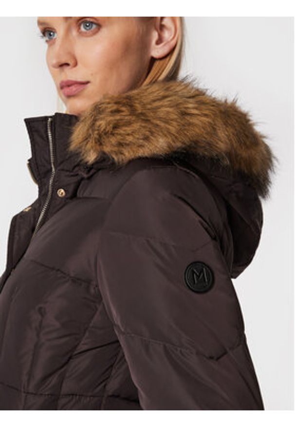 Morgan Kurtka puchowa 222-GITAM Brązowy Regular Fit. Kolor: brązowy. Materiał: syntetyk