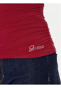 Guess Top W5YP28 KACM2 Czerwony Regular Fit. Kolor: czerwony #5