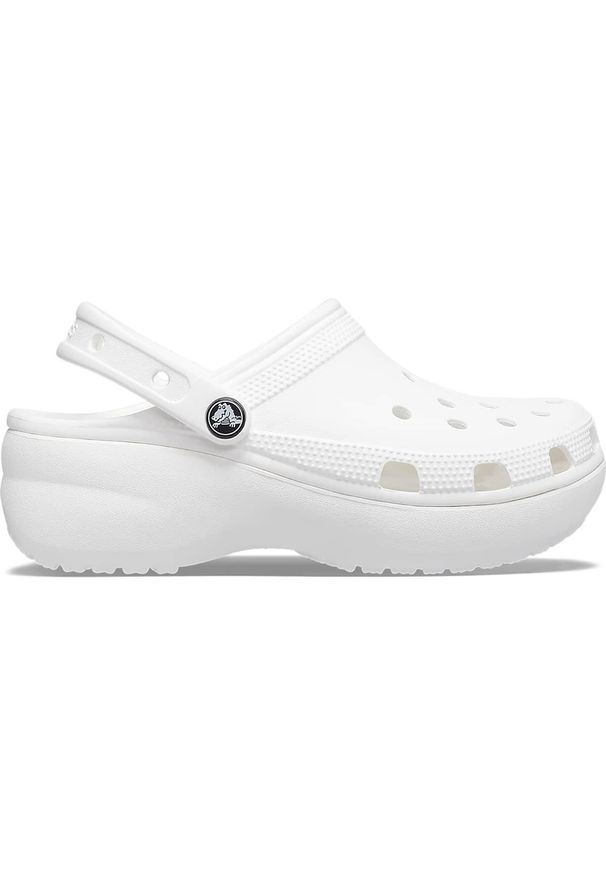 Chodaki damskie Crocs Classic Platform Clog. Kolor: biały. Obcas: na platformie. Styl: klasyczny