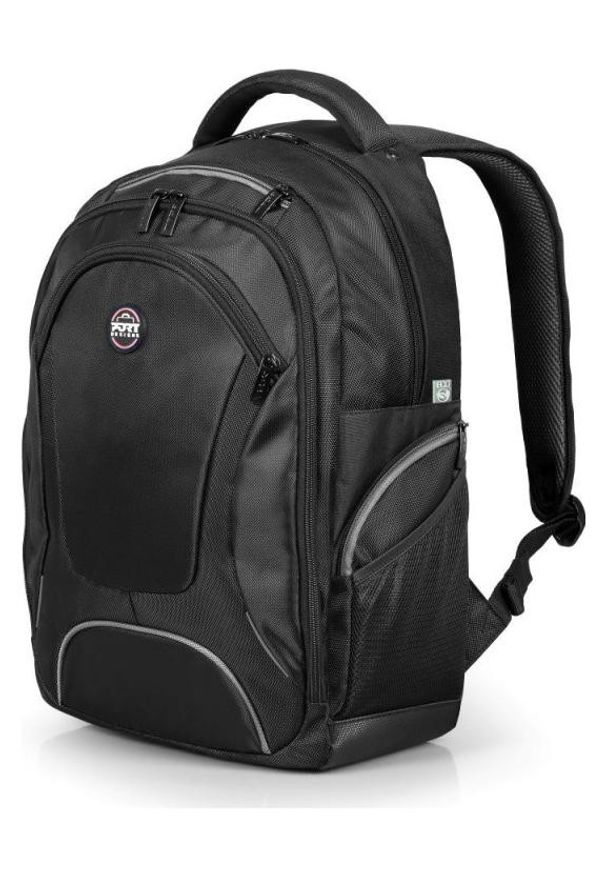 PORT DESIGNS - Plecak Port Designs Courchevel 160511 17.3'' czarny. Kolor: czarny. Wzór: kolorowy