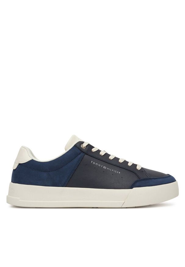 TOMMY HILFIGER - Tommy Hilfiger Sneakersy Court Mix Lnubuck FM0FM05410 Granatowy. Kolor: niebieski. Materiał: skóra
