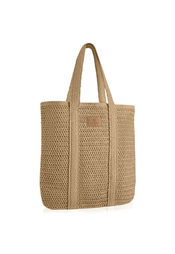 Betlewski - Torba na plażę w stylu boho SOLLY BETLEWSKI bezowy. Sezon: lato. Styl: boho. Rodzaj torebki: na ramię