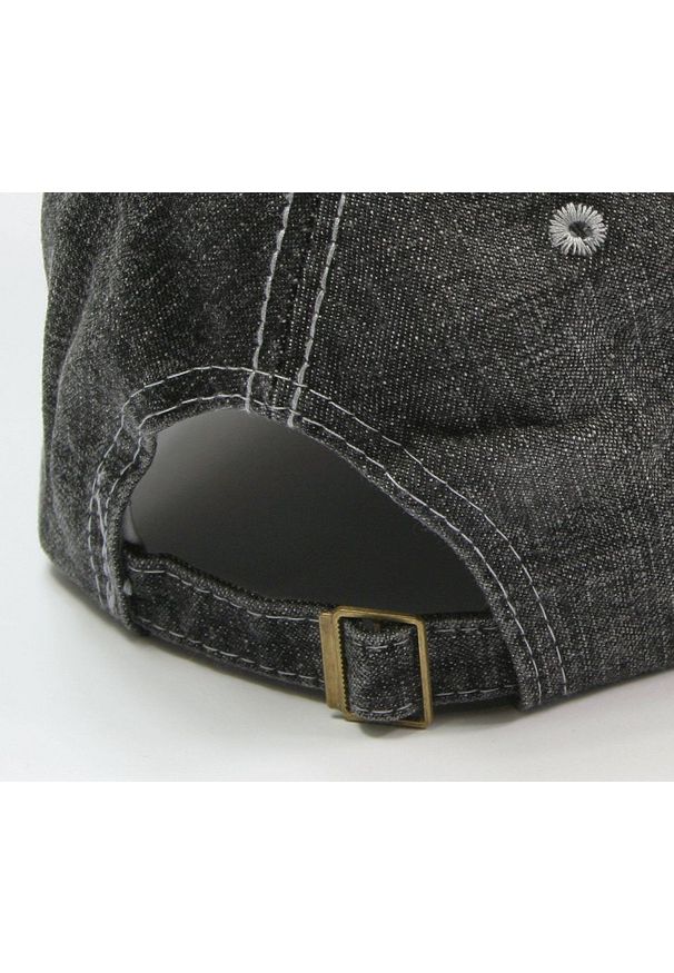 Czapka z Daszkiem, Szara Jeansowa z Przeszyciami, Fastryga, Letnia, 100% BAWEŁNA -Pako Jeans. Kolor: szary. Materiał: bawełna. Sezon: lato