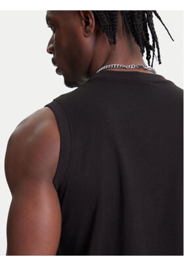 Kappa Tank top Logo Corpo Cadwal 303HZB0 Czarny Regular Fit. Kolor: czarny. Materiał: bawełna