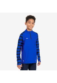 KIPSTA - Bluza piłkarska dla dzieci Kipsta Viralto Kids na krótki suwak. Materiał: materiał, elastan, poliester. Długość: krótkie. Sport: piłka nożna