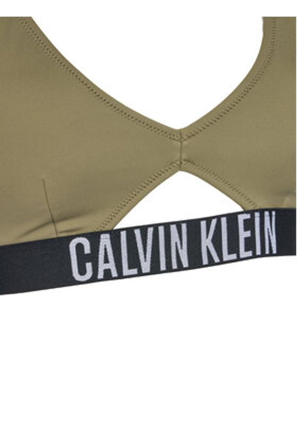 Calvin Klein Swimwear Góra od bikini KW0KW02745 Zielony. Kolor: zielony. Materiał: syntetyk