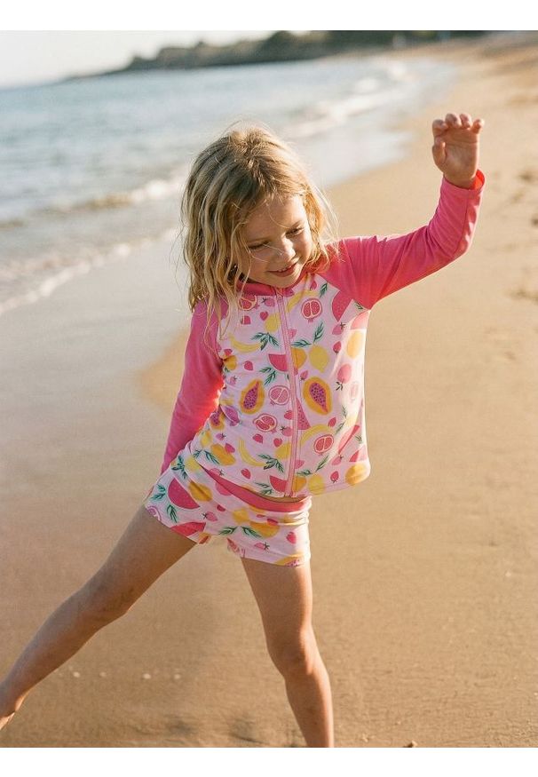 Sinsay - Trzyczęściowy komplet kąpielowy z ochroną przeciwsłoneczną i motywem owoców - wielobarwny