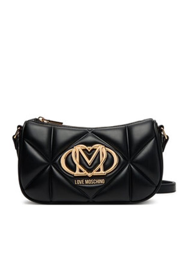 Love Moschino - LOVE MOSCHINO Torebka JC4083PP1NLC0000 Czarny. Kolor: czarny. Materiał: skórzane