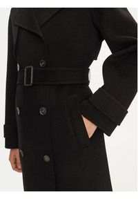 Elisabetta Franchi Płaszcz wełniany CP-57D-46E2 Czarny Regular Fit. Kolor: czarny. Materiał: wełna #6