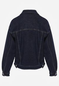 Born2be - Granatowa Jeansowa Kurtka z Bawełną o Kroju Oversize Vimiloria. Okazja: na spacer, na co dzień. Kolor: niebieski. Materiał: bawełna, jeans. Styl: casual #8